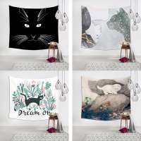 chinese wholesale boho home decor cartoon anime cat wall tapestry 2020