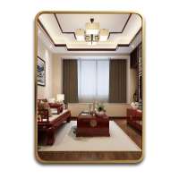 40x60cm Nordic style fashion minimalist hotel bathroom mirror metal frame square wall hanging decorative mirror