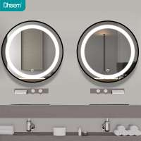 DHEEM Professional Salon Bathroom Wall Hung Vanity Makeup LED Mirror with Frame