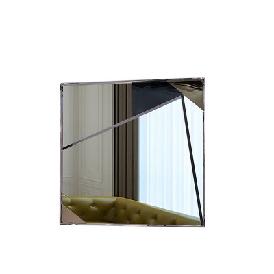 MOK New style cheap rectangle silver glass bevelled wall mirror