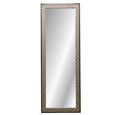 MOK large long 304 metal decorative bevelled barber mirror with frame