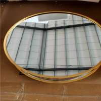 Drawing gold round decorative mirror