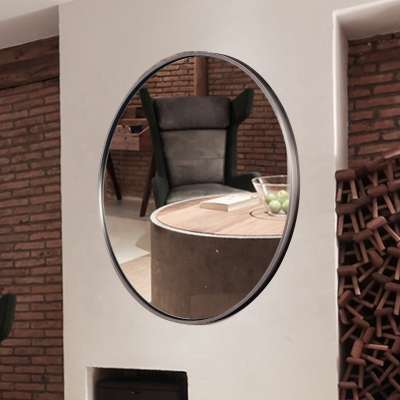 Modern Home Decor Large Custom Metal Bathroom Stainless Steel Frame Decorative Round Mirror