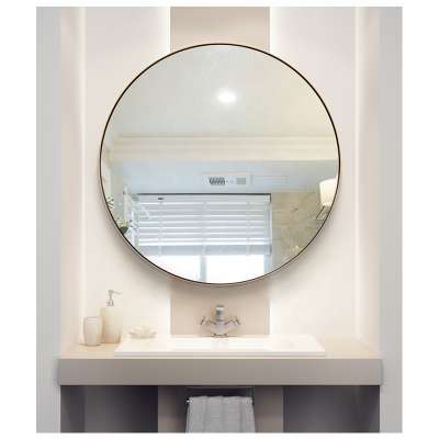 MOK Oversize stainless steel round frame wall mirror for home hotel decoration